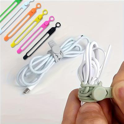 50/20/10/5 Stück Silikon Multifunktionaler Kabelorganisator Wickler Aufbewahrungshalter Tasche mit Kabelbinder-, Twist- und Clip-Funktionen