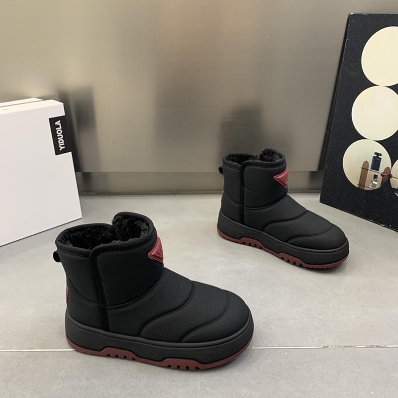 

Fashion Women s Shoes 2024 Fashion Slip-on Women s Boots Hot Sale Round Toe Daily Boots Women Winter Plus Velvet Keep Warm Snow Boots 40 чорний