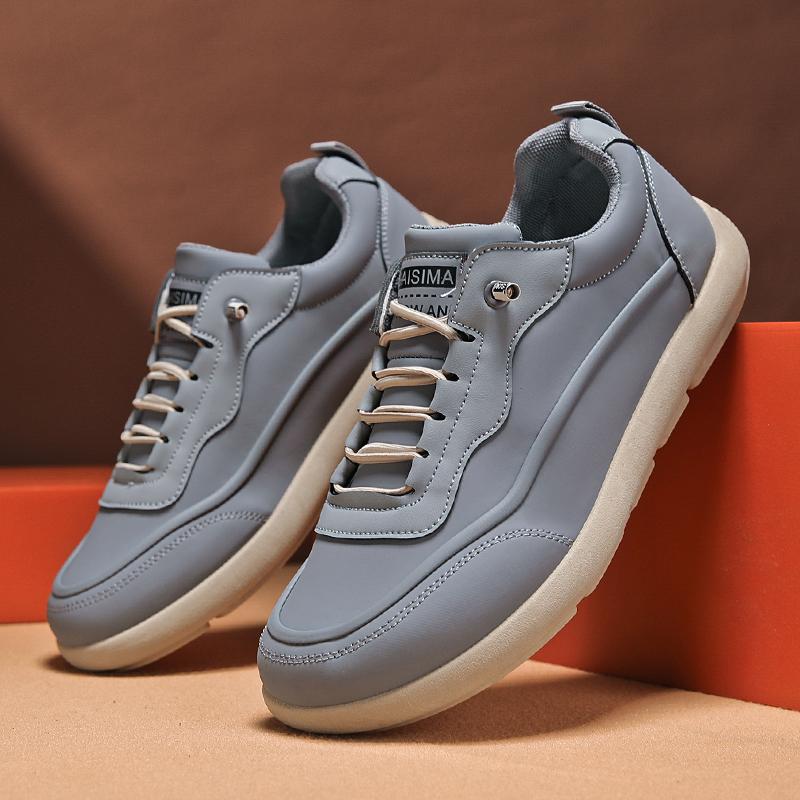New Autumn Solid Color Mens Casual Shoes Odor Resistant And Breathable Outdoor Sports Shoes Comfortable Commuting Walking Shoes