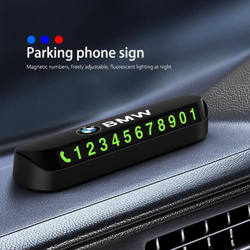 Auto Temporäre Parkkarte Telefonnummer Karte Kennzeichen Telefon für BMW Serie i3 i4 G07 G06 G05 G02 G01 F48 F39 G42 G30 G20 G26 X1