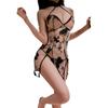 Sex underwear butterfly embroidered pajamas women's sexy retro cheongsam style hot uniform temptation large size suit