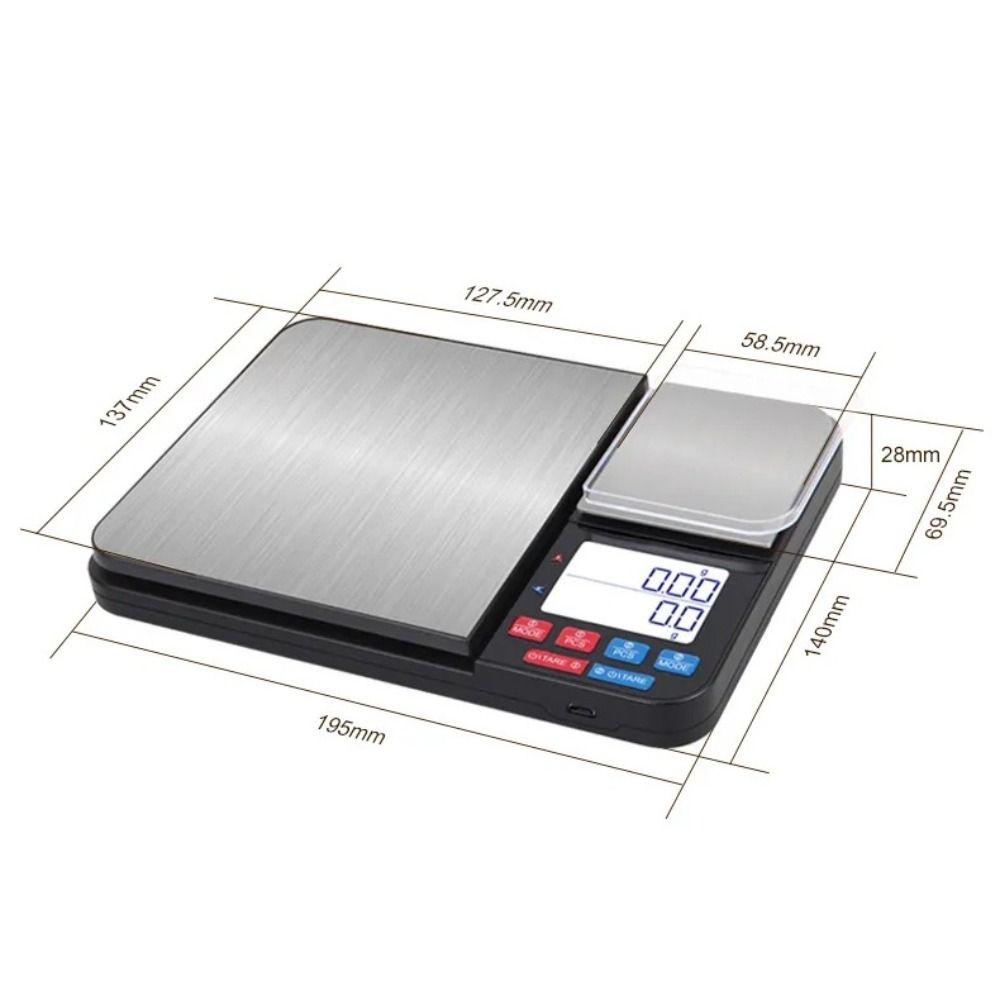 Dual Platform Digital Kitchen Scale 5kg/0.1g-500g/0.01g Jewelry Scale Food Scale Electronic Scale