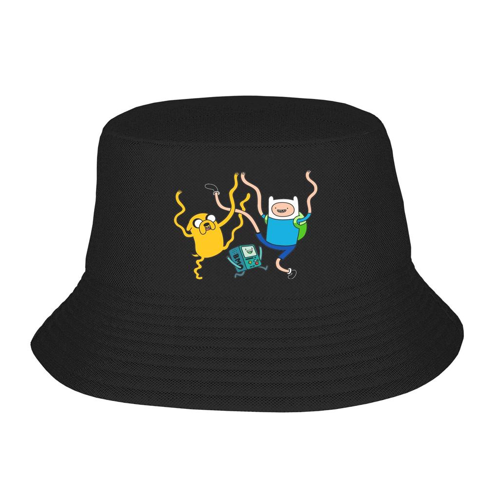 Trendy Adventures Time Jake the Dog Hearts Bucket Hats Teen UV Protection Hiking Fishing Caps Travel Headwear Panama Hat