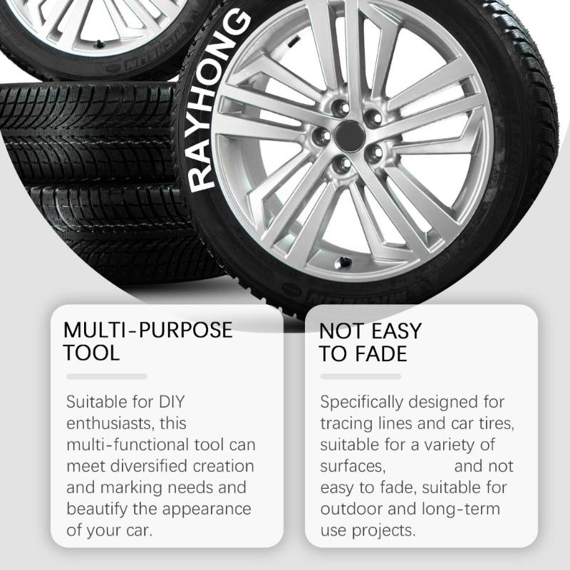 15 ks Bílý lak na pneumatiky Pero Voděodolné Značkovací pero na pneumatiky Bílé pero Rychleschnoucí Pro opravu škrábanců na pneumatikách automobilů