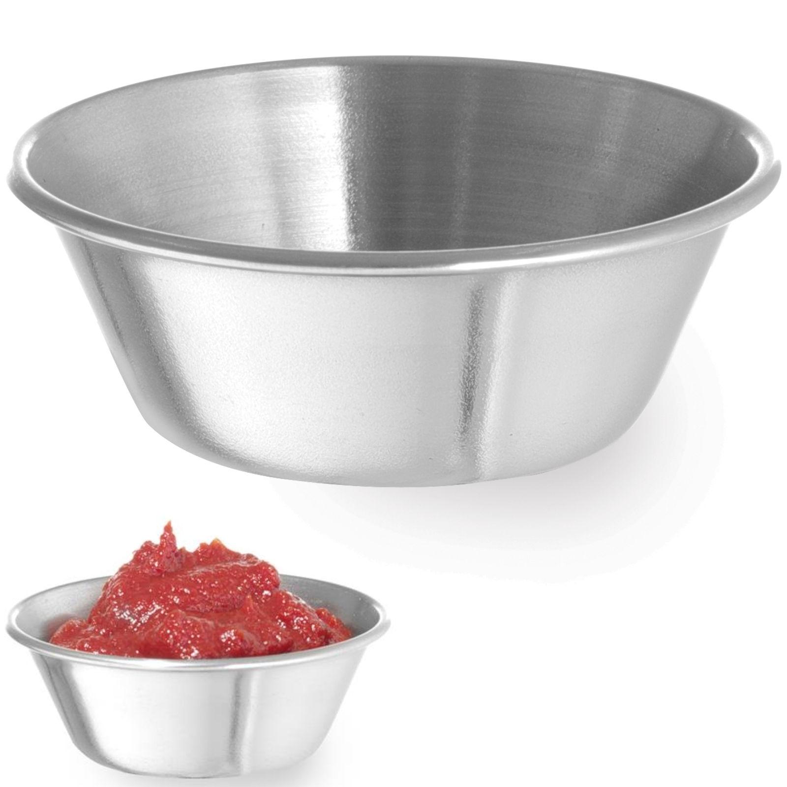 Ramekin-Schälchen, Edelstahlschale für Saucen und Dips, Durchmesser 62 mm, 12 Stück, 45 ml, Hendi 400012