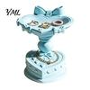 Creative Birthday Gift Heart Shape Jewelry Tray, with Bow Design, 3D Printed Desktop Storage Organizer, Trinket Dish Matte Finish Macaron Color