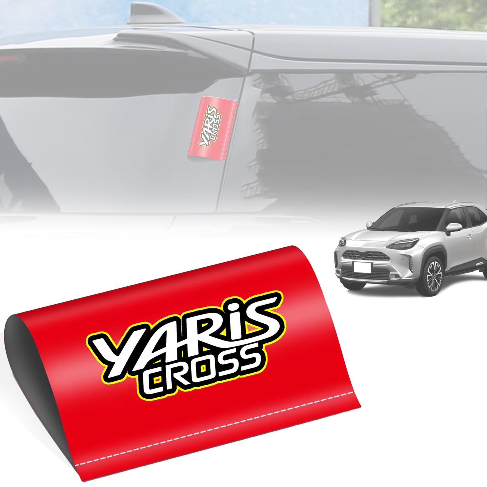 SUVVNE New Yaris Cross 10 Series Exclusive Sticker with Model Yaris Cross красный