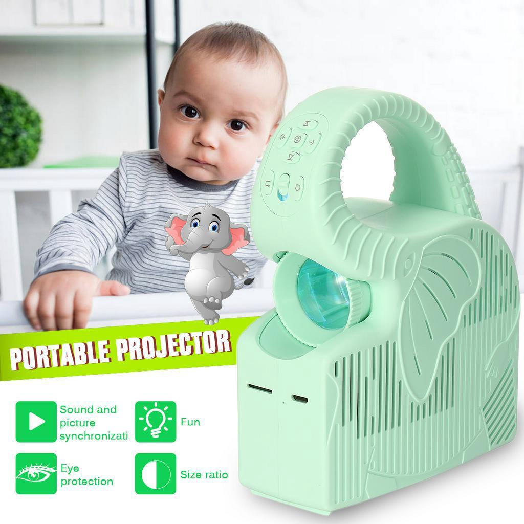 Handheld Rechargeable Kids Mini Projector Elephant Projector Early Childhood Educational Toy Machine Home Media Player Child