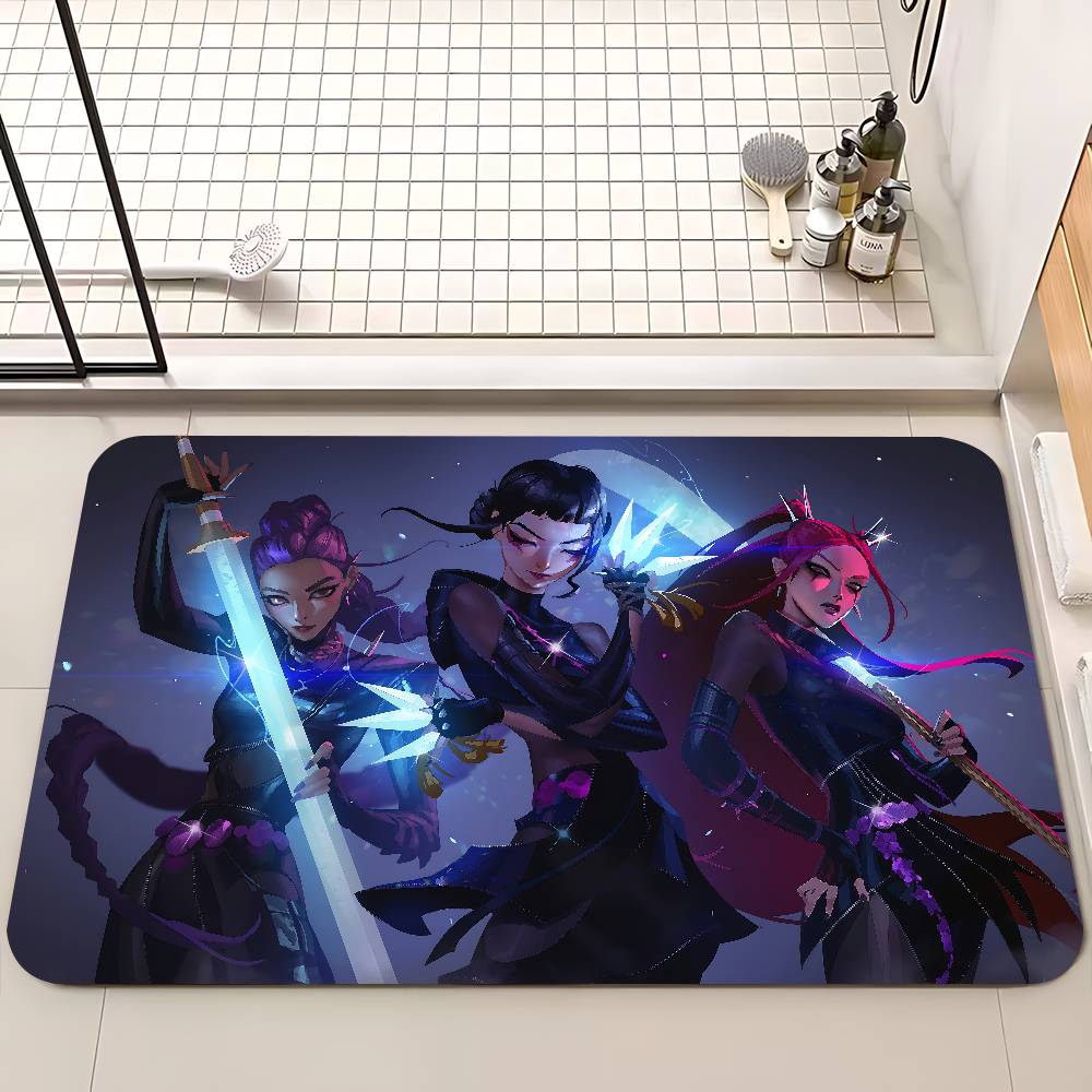 Kpop Demon Anmie H-Hunters Floor Mat Non-Slip Laundry Room Mat Laundry Decor Balcony Child Living Room Bedside Mats