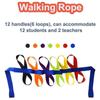 Corda de Segurança Anti-Perda para Caminhada Colorida com Alças Corda de Caminhada Curta para 2 Professores
