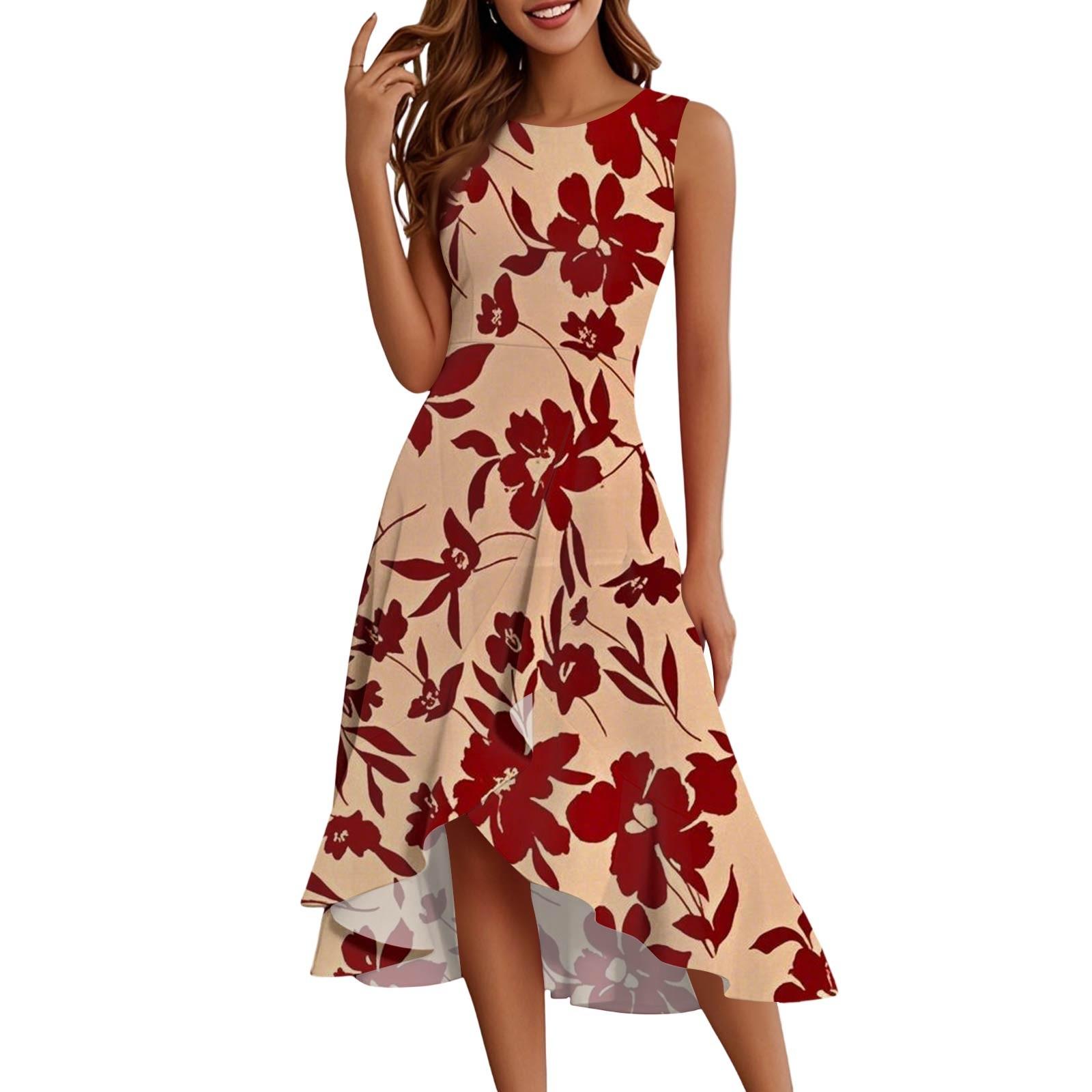 

Женские модные повседневные платья-платья без рукавов с застежкой-молнией и круглым вырезом с оборками L