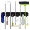 A20F-Broom Holder & Wall Mount Garden Tool Organizer Kitchen, Closet, Garage & Laundry Room Storage 5 Slots & 6 Hooks