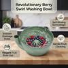 Berry Washing Bowl Matcha Green PLA Self Rinsing Swirling Fruit Washer Cleaner Bowl for Kitchen