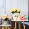 Realistic Rose Peony Artificial Flower Bouquet For Home Wedding Hotel Decoration Silk Material
