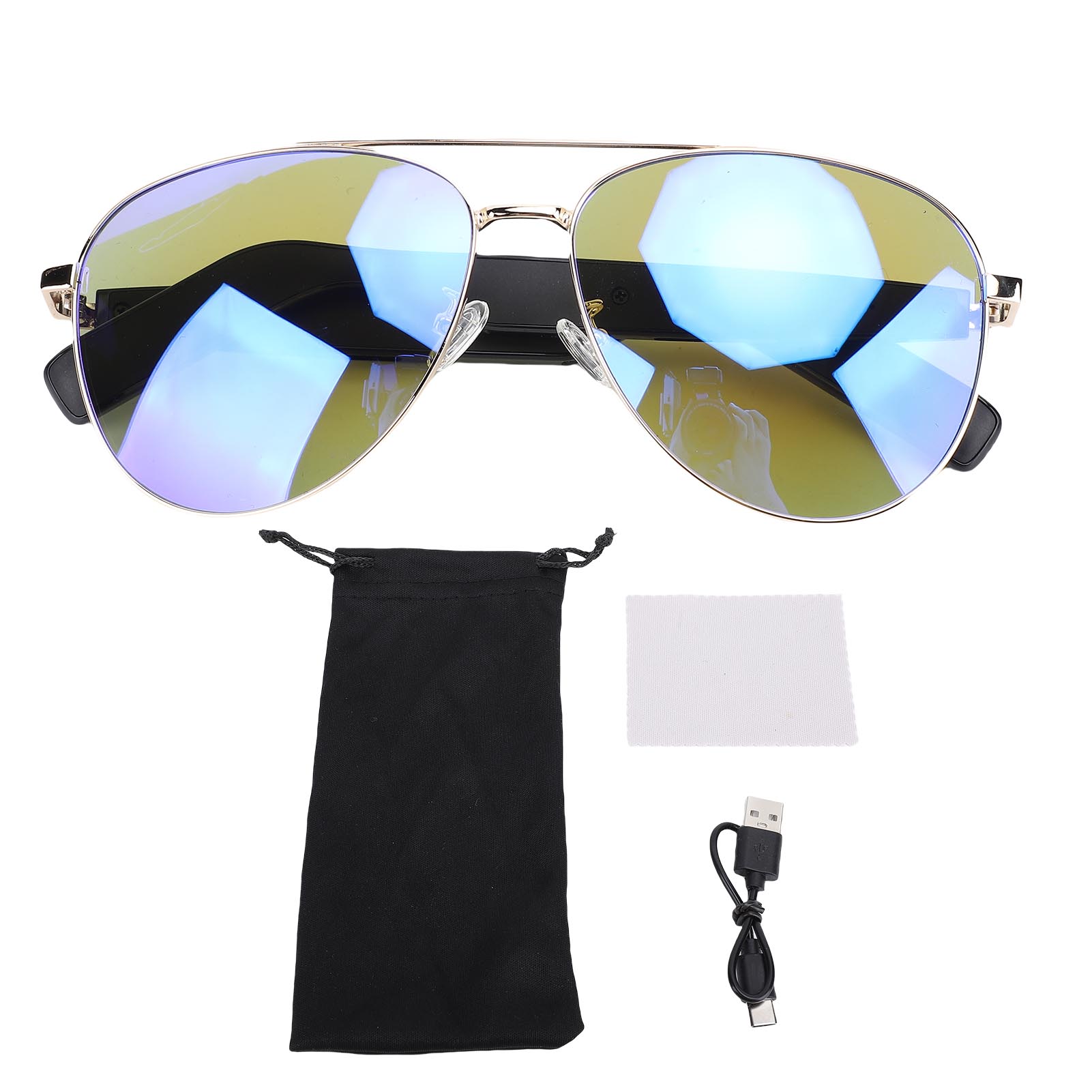 

AI Translation Glasses Bluetooth V5.4 Built in Mic Speaker Polarized Translator Glasses UV400 Over