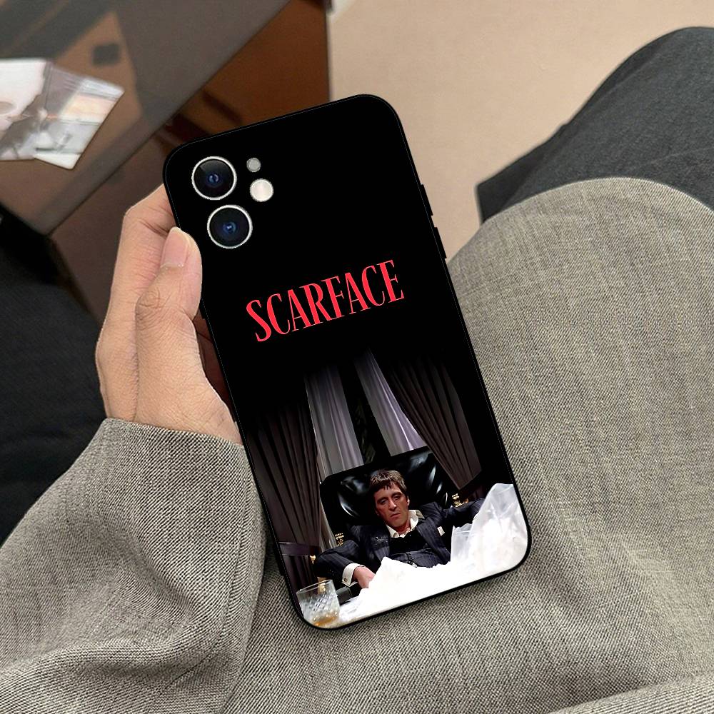 R-Scarfaces Tony Montana Phone Case Black Phone Case For IPhone 17/16/15/13/14 Pro Max/ 11Plus/X/Xr/Xs Max 13mini