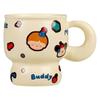 Couple Cute Gift Cream Style Coffee Cup Office Large Capacity Water Cup Individual Boy Girl Breakfast Cup
