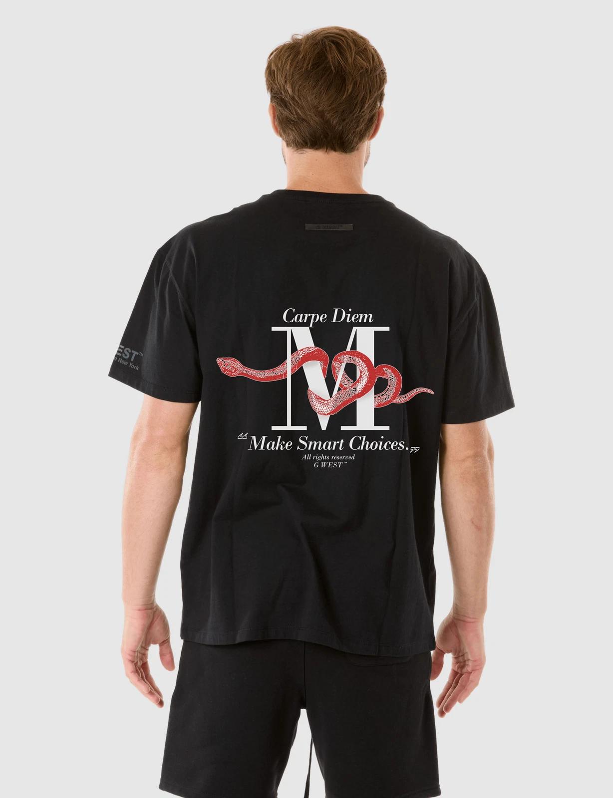 G WEST CARPE DIEM T-SHIRT - JET BLACK M