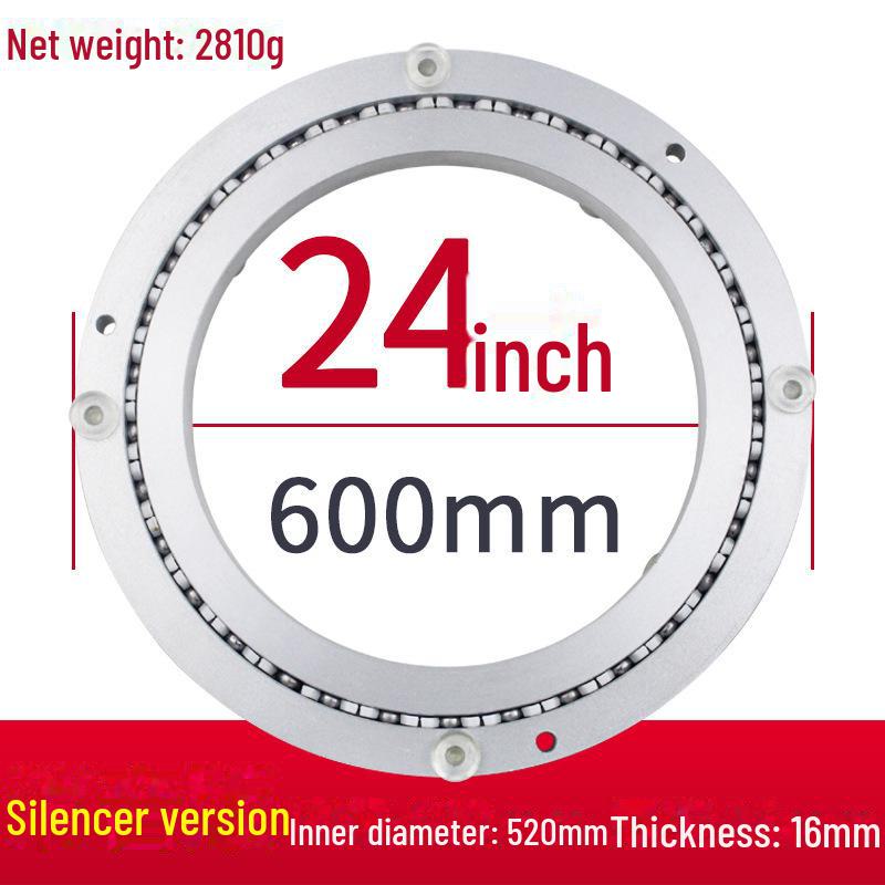 Aluminum Alloy Rotating Glass Turntable Dining Table Stand