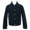 Louis Vuitton Authentic Japanese Domestic Model HFA03WHWY Gold Button Leather Patch Corduroy Coverall Jacket 44 Dark navyUsed