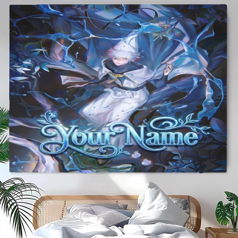Witch Hat Atelier Tapestry with Custom Name Wall Hanging Room Background Cloth Home Decor Beach Mat Yoga Mat Sofa Bed Sheet