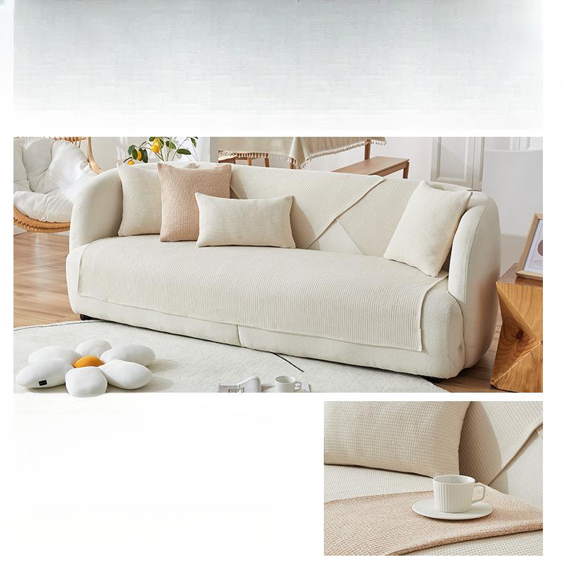 Sofa Cushion Four Seasons Universal Solid Color Living Room Sofa Cover Cloth Breathable Non-Slip Sofa Cover