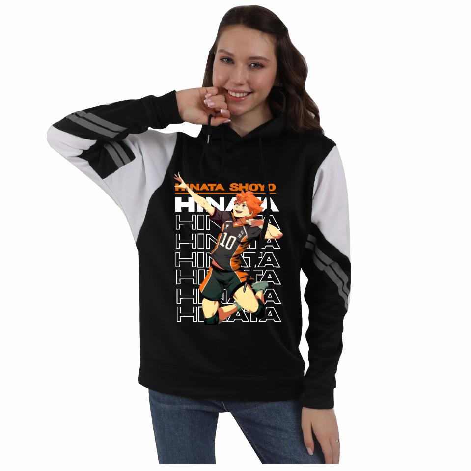 2024 Haikyuu Series Reflective Color Block Hoodie