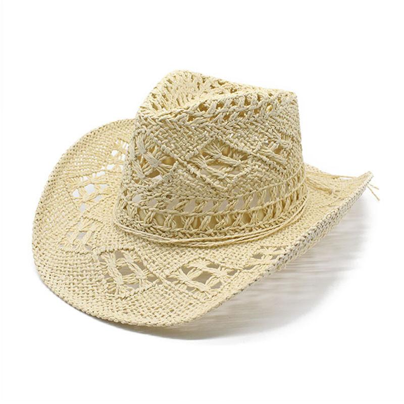 Maranta Handwoven Hollow Out Denim Sun Hat With Wide Brim For Summer Sun Protection