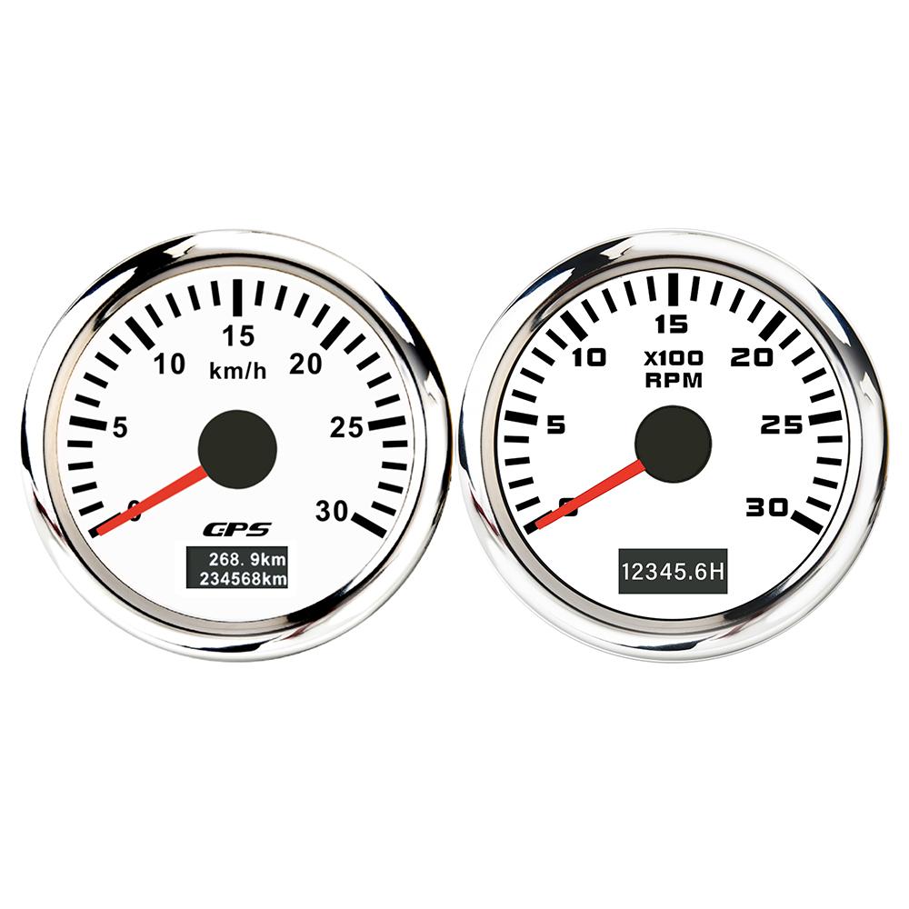 ELING 52mm 2 Gauge Set GPS Speedometer 30 60 80 120 200 Km/h 3K 4K 6K 8K RPM Tachometer with Backlight for Car Boat Truck
