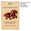 Liten Häst Fickkram Lycklig Akrylhästfigur med Kort 2026 Hästens År Meningsfull Gåva till Vänner