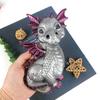 Cute Flying Dragon Snake Epoxy Mold Wall Home Decoration for Desktop Ornaments Flower Snake Flying Dragon Mold Molds DIY Craft