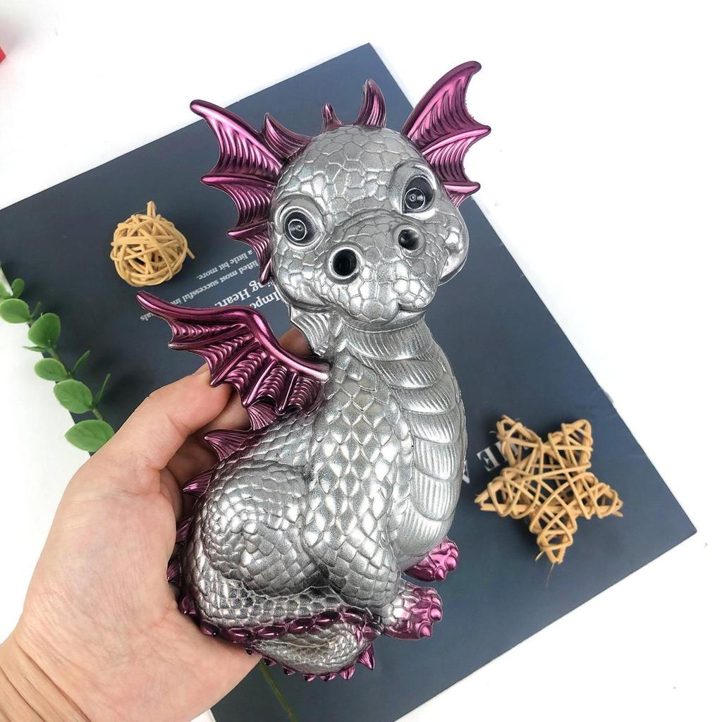 Cute Flying Dragon Snake Epoxy Mold Wall Home Decoration for Desktop Ornaments Flower Snake Flying Dragon Mold Molds DIY Craft
