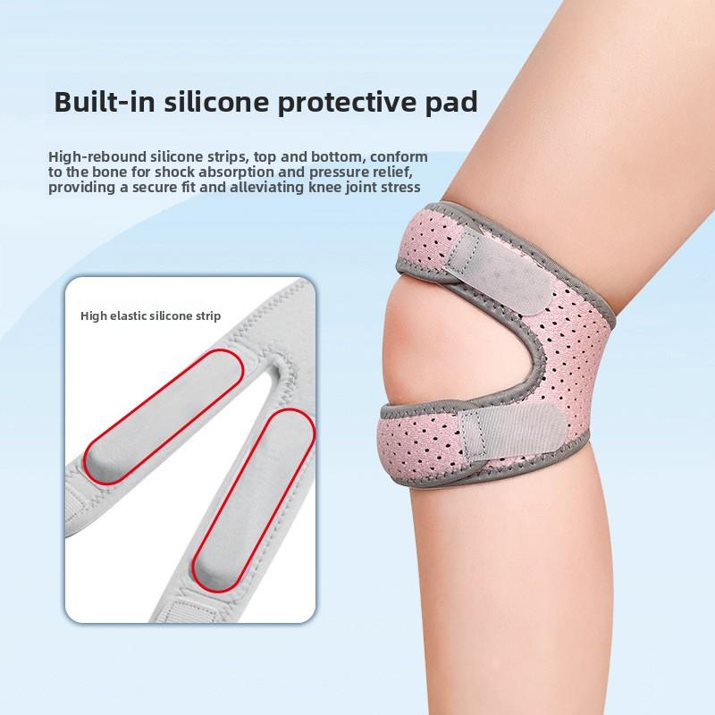 Meniscus Support Patellar Brace Anti-slip Silicone Sports Knee Brace Adjustable Patellar Support with Weightlifting Shock Absorption