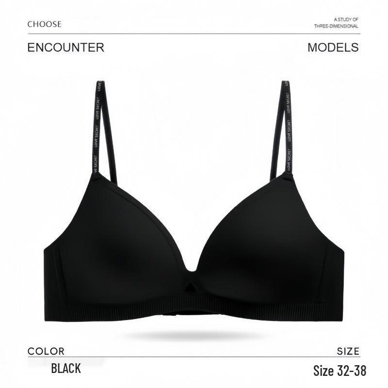 

French Seamless Deep V Triangle Bra for Small Bust: Comfortable, Wire-Free, Lifting, Anti-Sagging, Enhances Bust Appearance M (34/75AB)