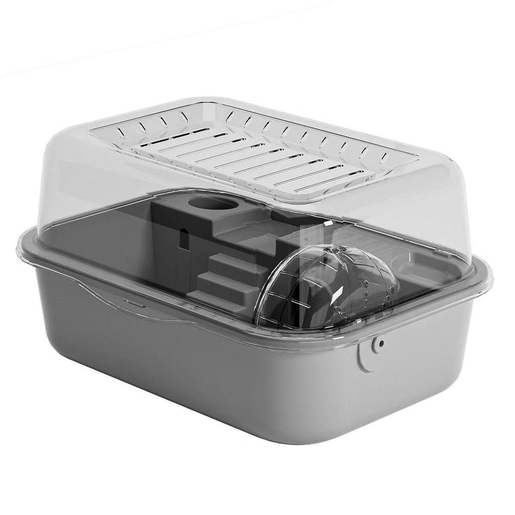 Golden Wire Double Layer Acrylic Hamster Villa - Extra Large, Transparent, Luxury Cage