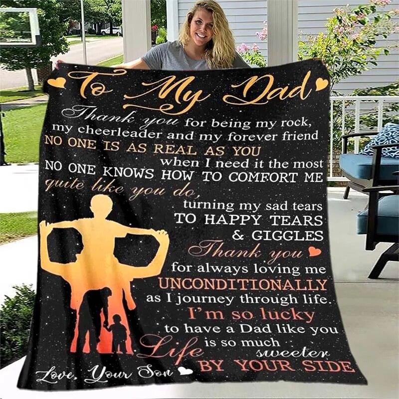 To My Wife/husband/Daughter/Son/Mom/Sister Blanket Custom Blanket Gift Air Mail Letter Blanket Family Gift Best Wish for Her/him