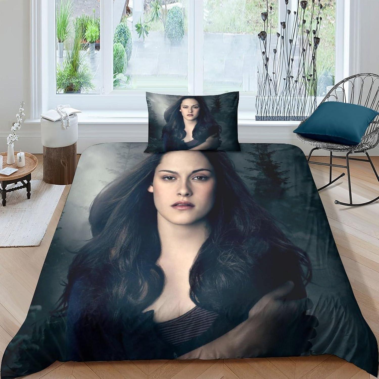 

Comforter Bella Vampire Girl Bedding Sets Exquisite Bed Supplies Set The Twilight Bed Comforter Set Bedding Set Birthday Gift Comforter (quilt)-EU Single(135*200cm)3pcs