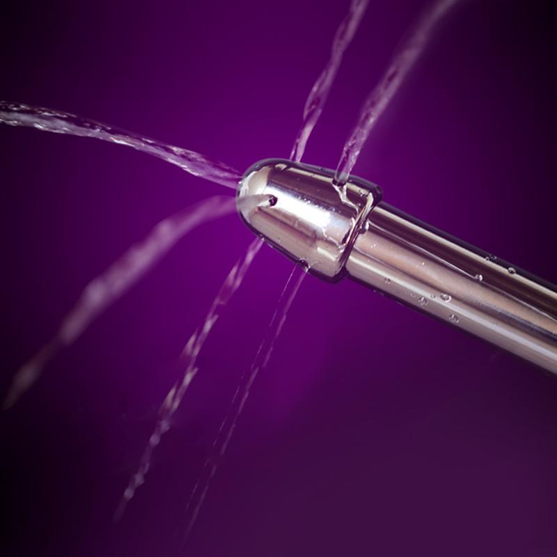 Faucets Brushed Anal Douche Cleaning Enemator with 3 Styles Head Plug Enema Metal Anal Cleaner