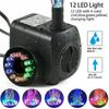 15w 800l/u Fonteinpomp, Vijverpomp, Fonteinpomp, Tuinpomp, Fonteinpomp Met 12 LED's