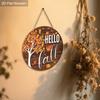 2D Flat Autumn Harvest Wooden Sign, Unique Hello Fall Decorative Plaque with Thanksgiving Theme, Ideal for Outdoor, Indoor, Home Decor
