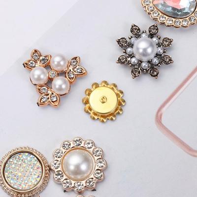 10 BUC Butoane cu Flori de Perle și Strass Accesorii Strălucitoare pentru Păr Accesorii de Păr Decorațiuni Instrumente de Cusut pentru Haine