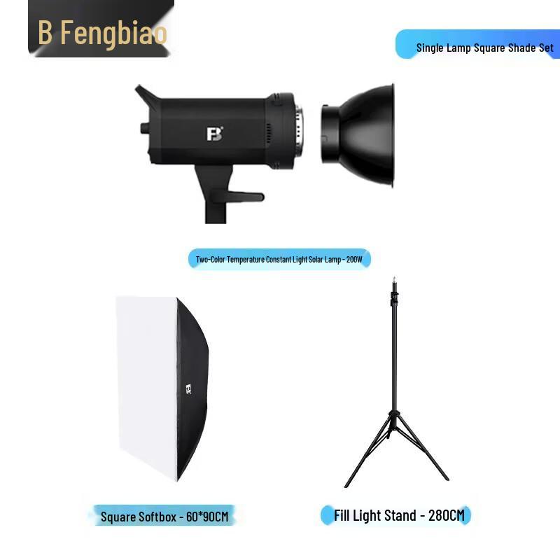 FB 200W Bi-Color LED Video Light Kit