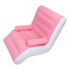 Inflatable Sofa Ergonomic S Shaped Portable Soft Flocking   Blow Up Couch for Home Travel  