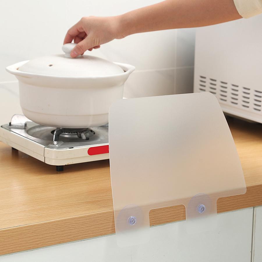 Multi-Functional Sink Anti-Splash Board with Double Suction Cup Dish Washing Countertop Spill Protector for Food Prep