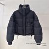 Women's Short Cotton Jacket 2025, New Korean Style, Stand-Up Collar, Thickened, Simple, Fashionable, Petite, Bread Jacket.