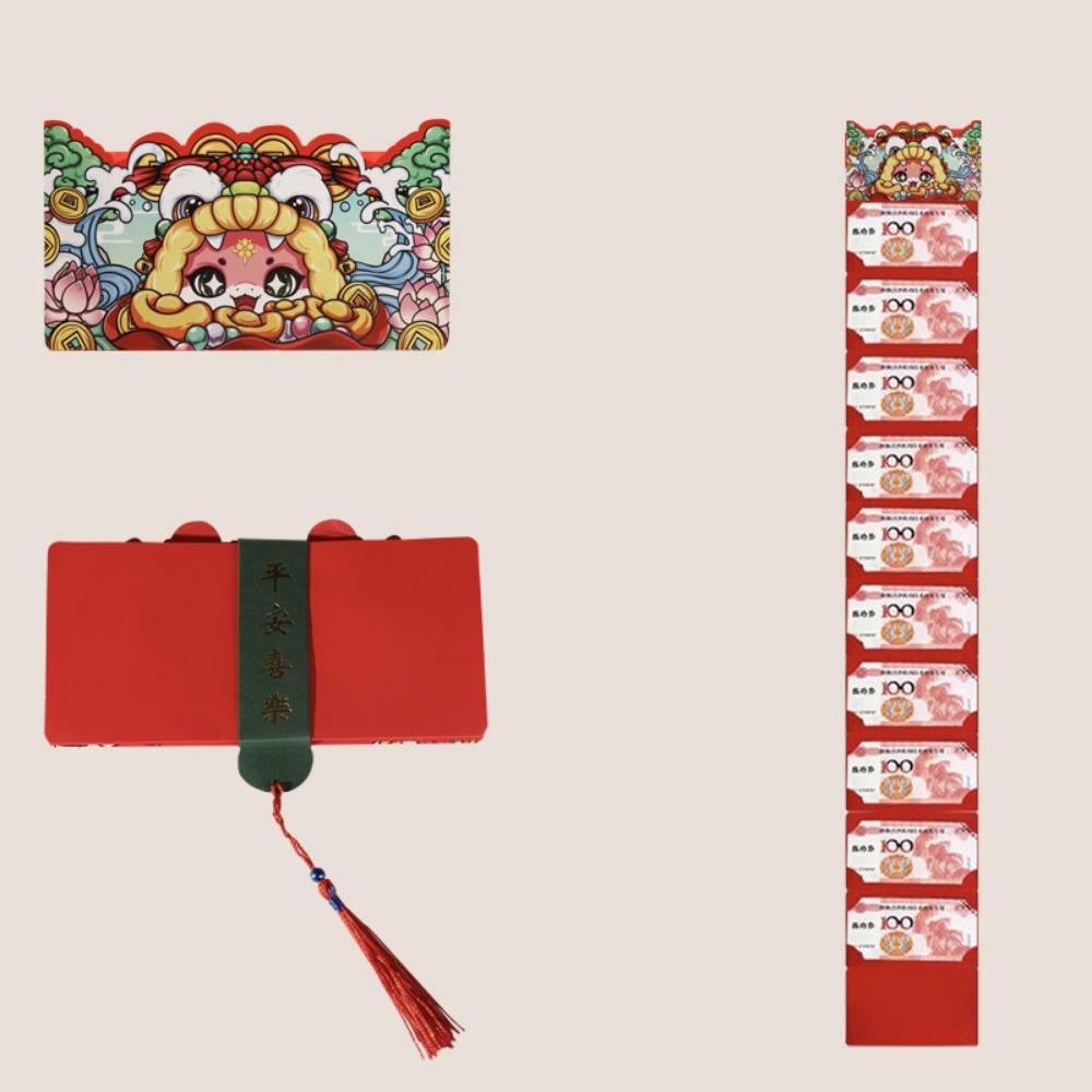 

Cartoon Folding Red Envelope DIY Packing Red Pocket 2/6/10 Slots 2025 New Year Packet Party Gifts Style 6