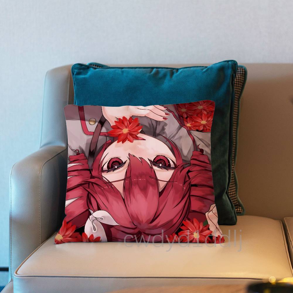Anime K-Kasane Teto Pillow Case Cover Square Sofa With For Pattern Comfortable Cushion suitable Of Room