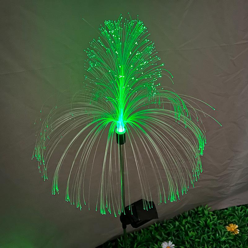 Cross-Border Solar Jellyfish Fiber Optic LED Landscape Light for Outdoor Courtyard