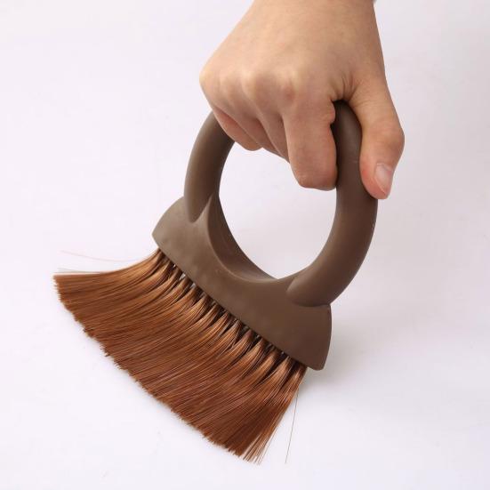 2Pcs/Set Cleaning Brush Set with Humanized Round Handle Portable Small Handheld Broom Dustpan Set Home Cleaning Accessories