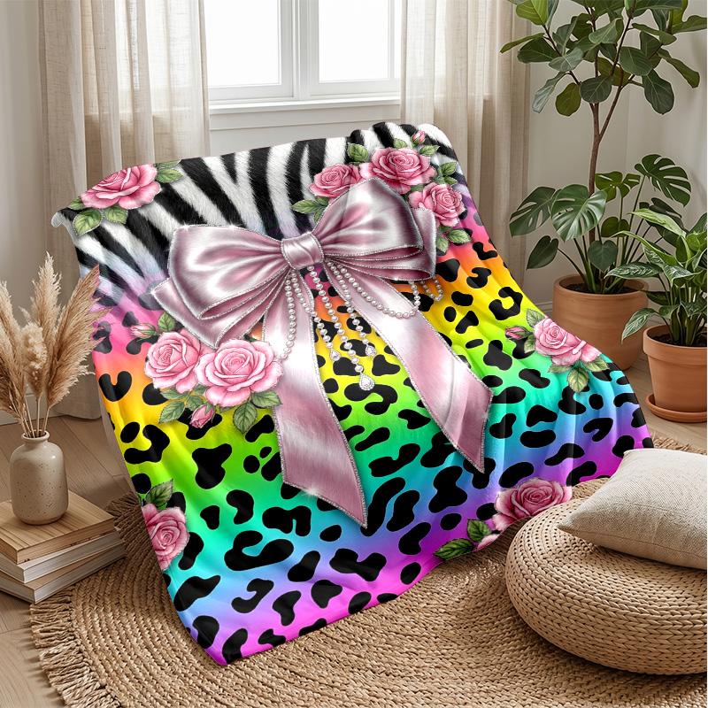 Queenly Glamour 1 Theme blanket Lightweight Warm Flannel Blanket Decorative Throw Blanket for Home Decoration
